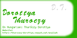 dorottya thuroczy business card